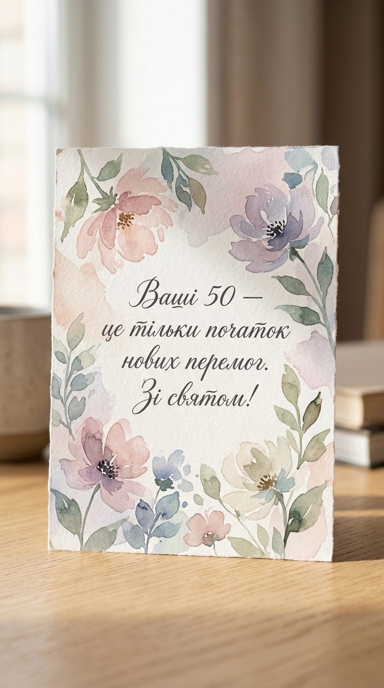 Душевні привітання з 50-річчям чоловікові своїми словами - image