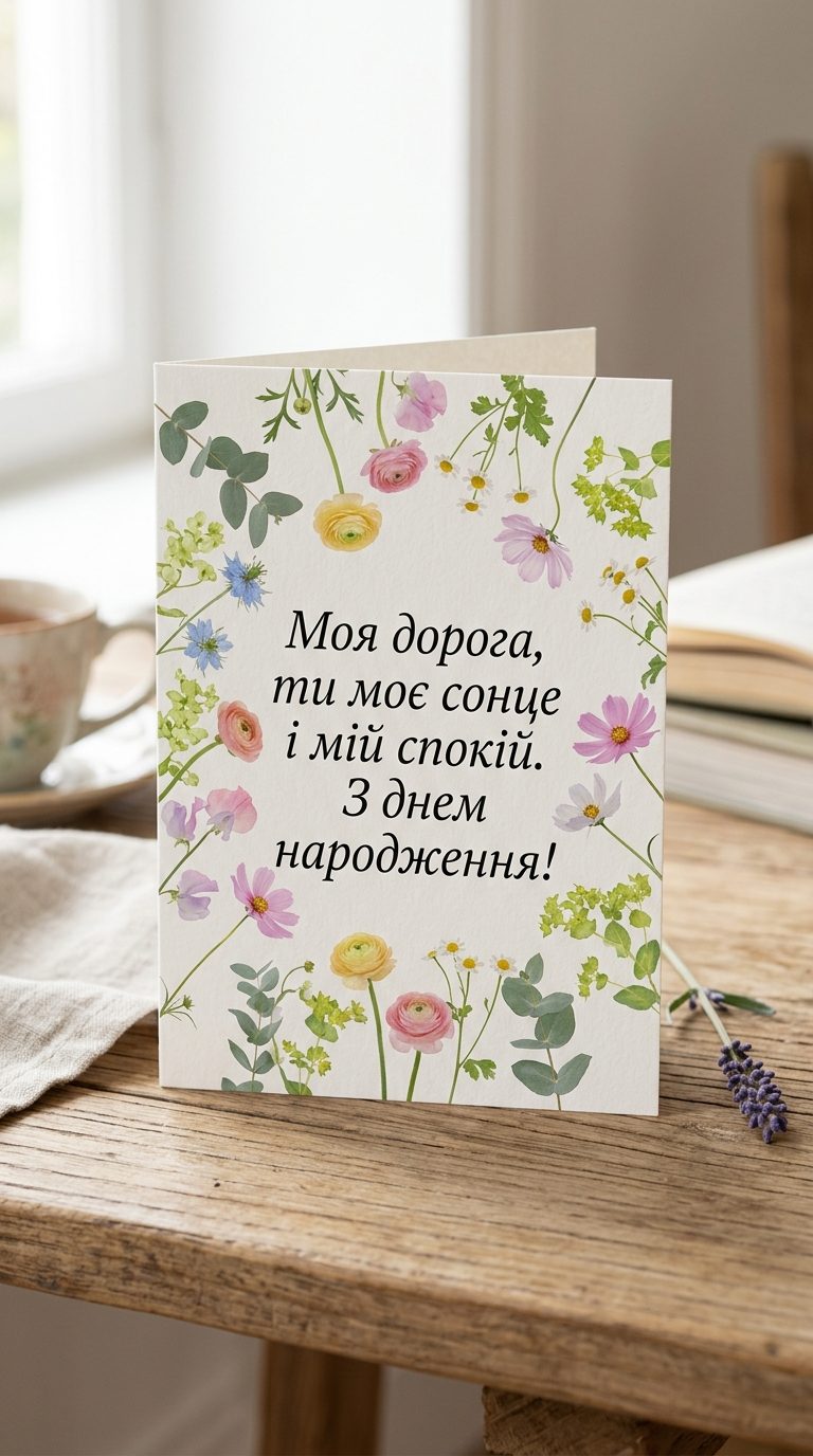 Ніжні привітання дружині з днем народження - image