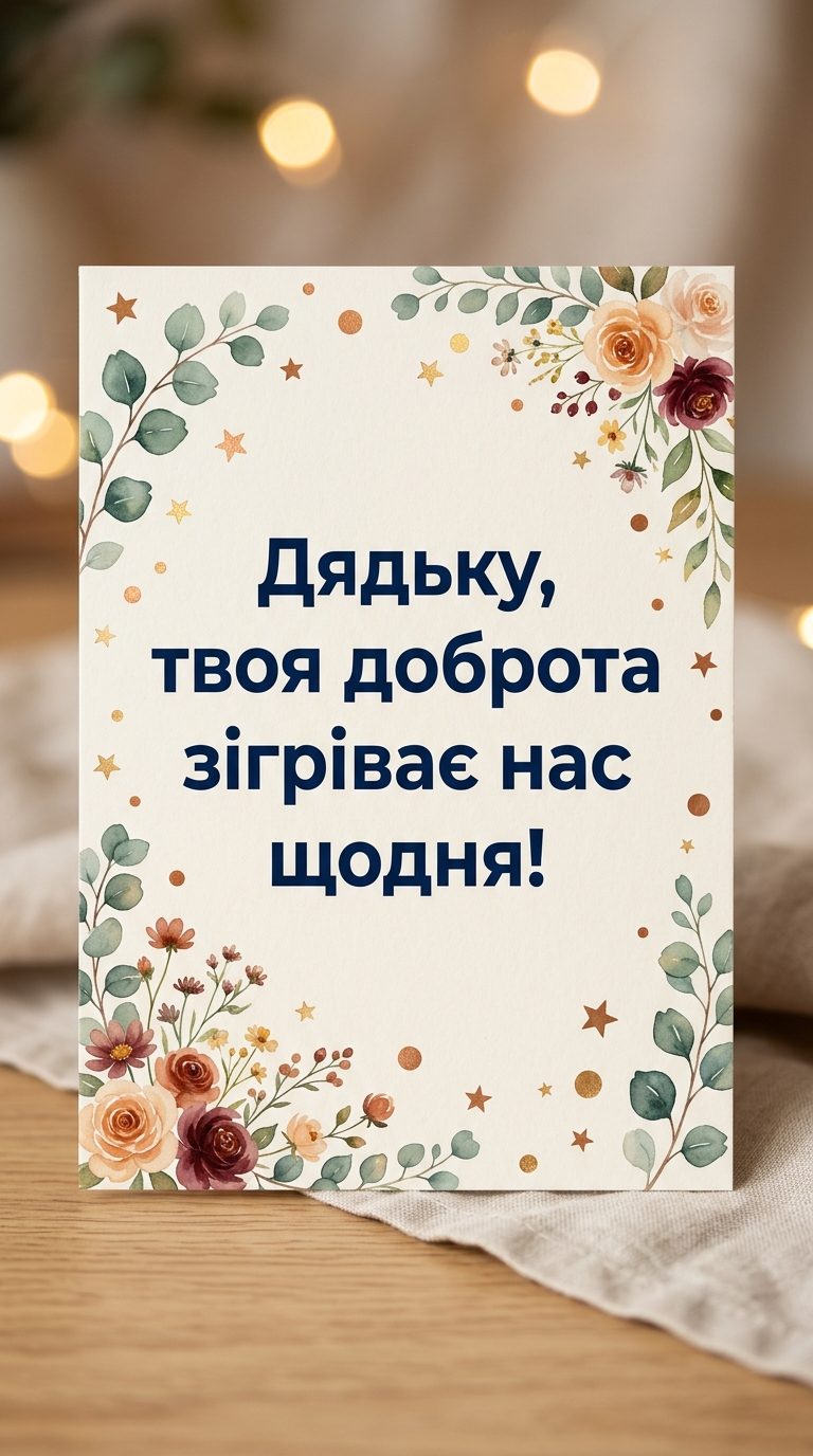 Щирі привітання з днем народження дядькові від душі - image